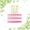 20 Napkins Birthday & Party Cake Around Green Hearts as Table Decoration Paper Napkins with Motif Also for Decoupage and Decoupage 33 x 33 cm view 1