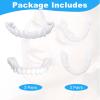 3 Pairs False Teeth, VEGCOO Clip in Veneer Teeth Instant Veneers Dentures Fake Tooth Braces, False Teeth Clip on Veneer Top and Bottom, Whitening Veneers Tooth Top and Bottom Set for Men Women view 2
