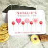 Fingerprint Designs Lollipops Valentine's Day Gift Personalised Sweet Treats Tin view 1