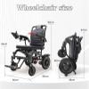 2024 New Electric Wheelchairs for Adults, Super Lightweight Foldable Motorized Power Wheelchairs with Flip-Back Armrest and Swing-Away Footrest, for Travel and All Terrain Use, Maximum Load 265 LBS ( view 2
