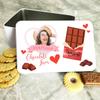 Fingerprint Designs Chocolate Bar Photo Frame Valentine's Day Gift Personalised Chocolate Treat Tin view 1
