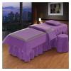 4pcs Massage Table Sheet Set - Soft Bed Cover, Salon Spa Massage Table Sheet Sets Breathable Bed Skirt Sheet Bedspreads 70x190cm(28x75inch) (Color : Gray, Size : 80x190cm(31x75inch)) (Purple 70x190c view 1
