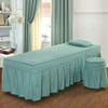 4pcs Massage Table Sheet Set - Soft Bed Cover, Salon Spa Massage Table Sheet Sets Breathable Bed Skirt Sheet Bedspreads 70x190cm(28x75inch) (Color : Gray, Size : 80x190cm(31x75inch)) (Purple 70x190c view 4