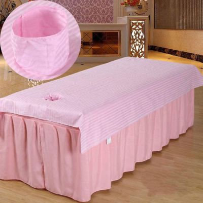 KARFRI Linens For Massage Tables Cotton Spa Massage Treatment Table Bed Cover With Face Hole Couch Sheet (D 115x210cm(45x83inch)) (D 115x220cm(45x87inch))