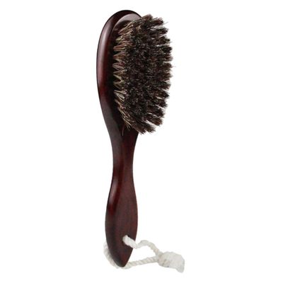 Didiseaon Clean Broken Hair Brush Beard Brush Curved Handle Wool for Mustache and Shaving Men Face Clean for Household Barber Shop Use