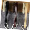 Didiseaon Clean Broken Hair Brush Beard Brush Curved Handle Wool for Mustache and Shaving Men Face Clean for Household Barber Shop Use view 2