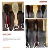 Didiseaon Clean Broken Hair Brush Beard Brush Curved Handle Wool for Mustache and Shaving Men Face Clean for Household Barber Shop Use view 3