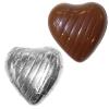 100 Chocolate heart, Silver chocolate hearts, Individually wrapped chocolates ideal for Valentines Day, Mothers Day,Fathers Day Celebration, view 1