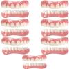 LXURY Prosthesis Teeth Men and Women Dentures Cosmetic Veneer Natural Tone Instant Veneers Dental Silicone Tooth Whitening Temporary Prosthesis Teeth Top Bottom Veneer False Teeth,01,7pcs view 1