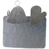 Kisangel Sauna Hat and Gloves Set Felt Mat for Men and Women, Reusable Bath and Steam Room Accessories, Grey Thermal Protective Sauna Cap and Hand Cover for Spa and Hot Tub Use view 1