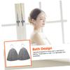 Kisangel Sauna Hat and Gloves Set Felt Mat for Men and Women, Reusable Bath and Steam Room Accessories, Grey Thermal Protective Sauna Cap and Hand Cover for Spa and Hot Tub Use view 3