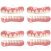 LXURY Prosthesis Teeth Men and Women Dentures Cosmetic Veneer Natural Tone Instant Veneers Dental Silicone Tooth Whitening Temporary Prosthesis Teeth Top Bottom Veneer False Teeth,01,4pcs view 1