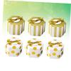 Gatuida 100pcs Mini Hexagon Candy Boxes Stripe Dots Bronzing Packaging Boxes for Birthday Party Wedding Favor view 3