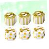 Gatuida 100pcs Mini Hexagon Candy Boxes Stripe Dots Bronzing Packaging Boxes for Birthday Party Wedding Favor view 4