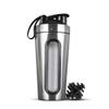 Cosmin Shaker Bottles for Protein Mixes Stainless Steel Protein Shaker Not Stays Cold/Hot, Visible Window Metal Shaker Cups-A Easy Install view 1