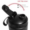 Cosmin Shaker Bottles for Protein Mixes Stainless Steel Protein Shaker Not Stays Cold/Hot, Visible Window Metal Shaker Cups-A Easy Install view 4
