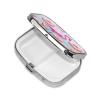 Flamingo and Donuts Pill Box Metal Pill Case Portable Travel Pill Organizer for Pocket or Purse Decorative Medicine Box Vitamin Container view 2