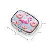 Flamingo and Donuts Pill Box Metal Pill Case Portable Travel Pill Organizer for Pocket or Purse Decorative Medicine Box Vitamin Container view 3
