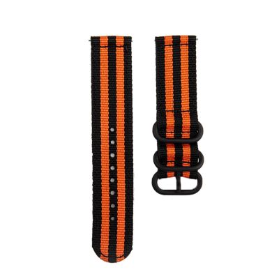 20mm 22mm Smart Watch Strap Compatible With Huawei GT 3 42mm 46mm Sport Nylon Band Compatible With Huawei GT 2/3 Pro 43mm/Rnner/Watch Buds/2E Bracelet (Color : Black orange, Size : G3 42mm)