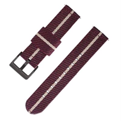 20mm 22mm Nylon Braided Strap Quick Release Bracelet Compatible With Samsung Galaxy Watch Compatible With Huawei Watch GT Wrist Band (Color : Red beige, Size : 20mm Width)