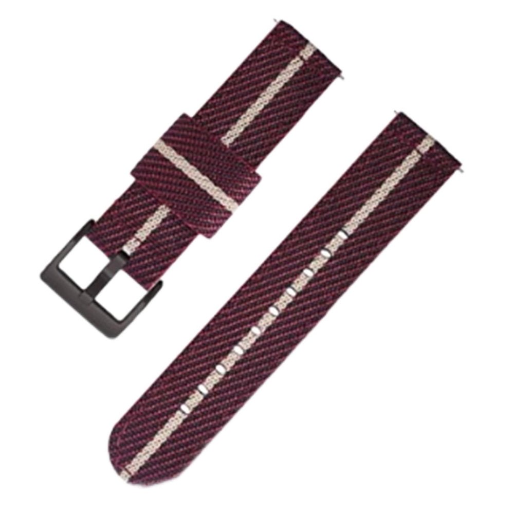 20mm 22mm Nylon Braided Strap Quick Release Bracelet Compatible With Samsung Galaxy Watch Compatible With Huawei Watch GT Wrist Band (Color : Red beige, Size : 20mm Width)