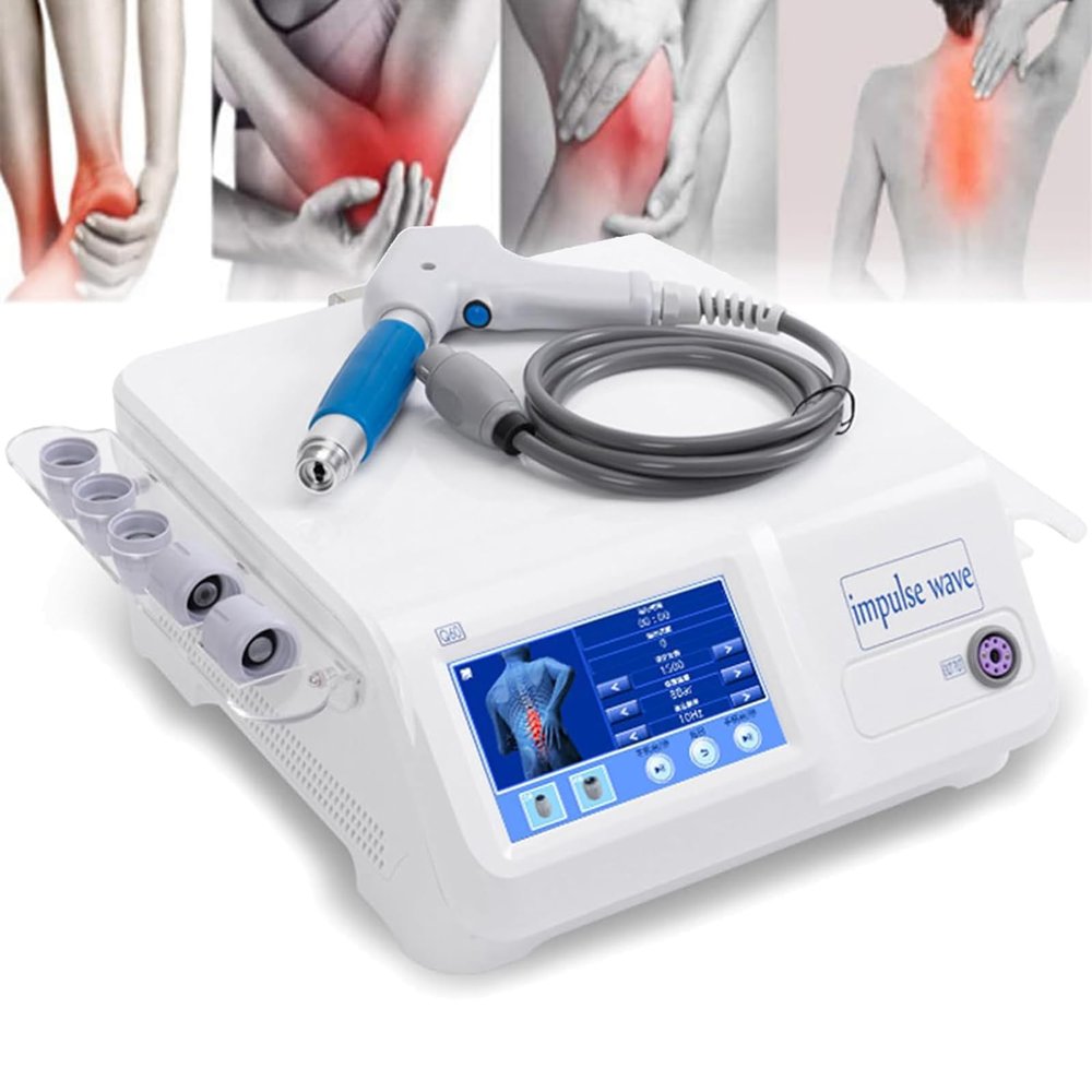 Extracorporeal Shock Wave Therapy Machine, Bone Tissue Regeneration Painless ED Therapy Machine with 0.5-8.0 Bar Working Intensity, Non-Invasive No Side Effects, for Joint and Muscle Pain Relief