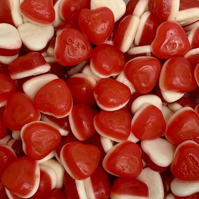 Red Gummy Hearts Retail Sweet Shop Jar (Large) by The Gourmet Sweet Company