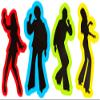 Disco Dancer Silhouette Cake Topper Edible Icing 4"H x 4 view 1