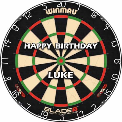 Dartboard Personalised Edible Icing Cake Topper Up To 8" Round