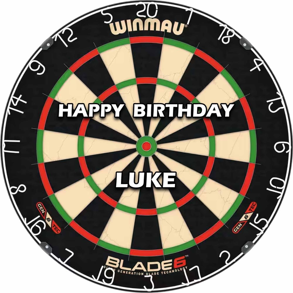 Dartboard Personalised Edible Icing Cake Topper Up To 8" Round