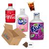 Japanese Soda Metal Bottle - Coke Regular, Fanta Grape & Fanta White Peach 300ml (300ml) Screw Lid Canned Drinks Boxed Treatz (1Pcs Each (3x300ml)) view 1