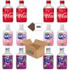 Japanese Soda Metal Bottle - Coke Regular, Fanta Grape & Fanta White Peach 300ml (300ml) Screw Lid Canned Drinks Boxed Treatz (4Pcs Each (12x300ml)) view 1