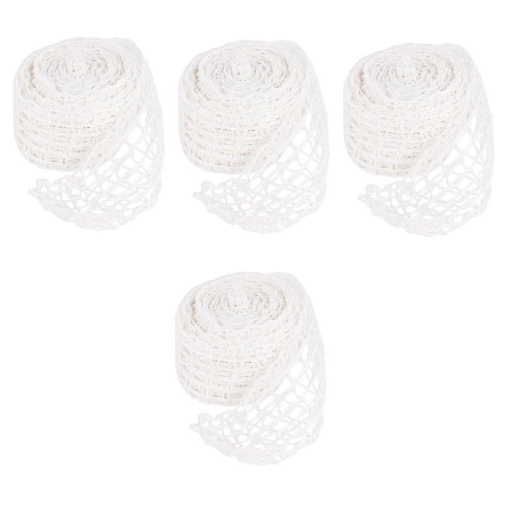 OUNONA 4 Rolls Sausage Netting for Beef Netting Meat Roll Nets for Kitchen Packaging Tool for Making Sausage Casings and Beef Spider Web