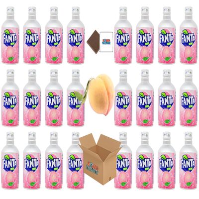 Japanese Metal Bottle - Coke Regular, Fanta Grape & White Peach (24x300ml) Lidded Canned Bottles Boxed Treatz