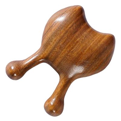 Angoily Wood Nose Massager and Facial Gua Sha Tool Natural Sandalwood Acupoint Scraper for Nose and Face Massage Relieves Fatigue Suitable for Women and Spa Use