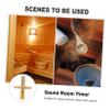 OUNONA 15-minute Sand Countdown Timer Wooden Sauna Hourglass Wall-mounted Glass Sand Timer for Spa Bath Room Use view 4