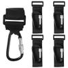 LIGHUFEIC 4 Pcs Walker Hook Hanging,Versatile Anti-Fall Off Stroller Hooks for Hanging Diaper Bags Walker Rollator Crutches Wheelchair, Purses, and Shopping, Hang It Anywhere You Need It(Black) view 1