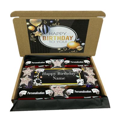 Personalised Birthday chocolate box - Poker