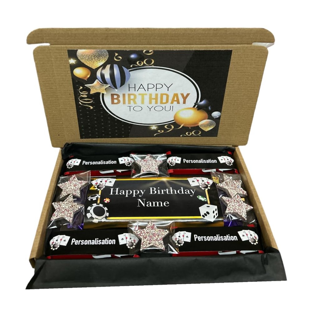 Personalised Birthday chocolate box - Poker