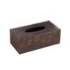 Allayu Exquisite Craft PU Tissues Box for Home Office Car Durable and Elegant Tissues Case Box Leather Car Tissues Box Bedroom, Type A, L view 2