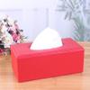 Allayu Exquisite Craft PU Tissues Box for Home Office Car Durable and Elegant Tissues Case Box Leather Car Tissues Box Bedroom, Type A, L view 3