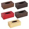 Allayu Exquisite Craft PU Tissues Box for Home Office Car Durable and Elegant Tissues Case Box Leather Car Tissues Box Bedroom, Type A, L view 4