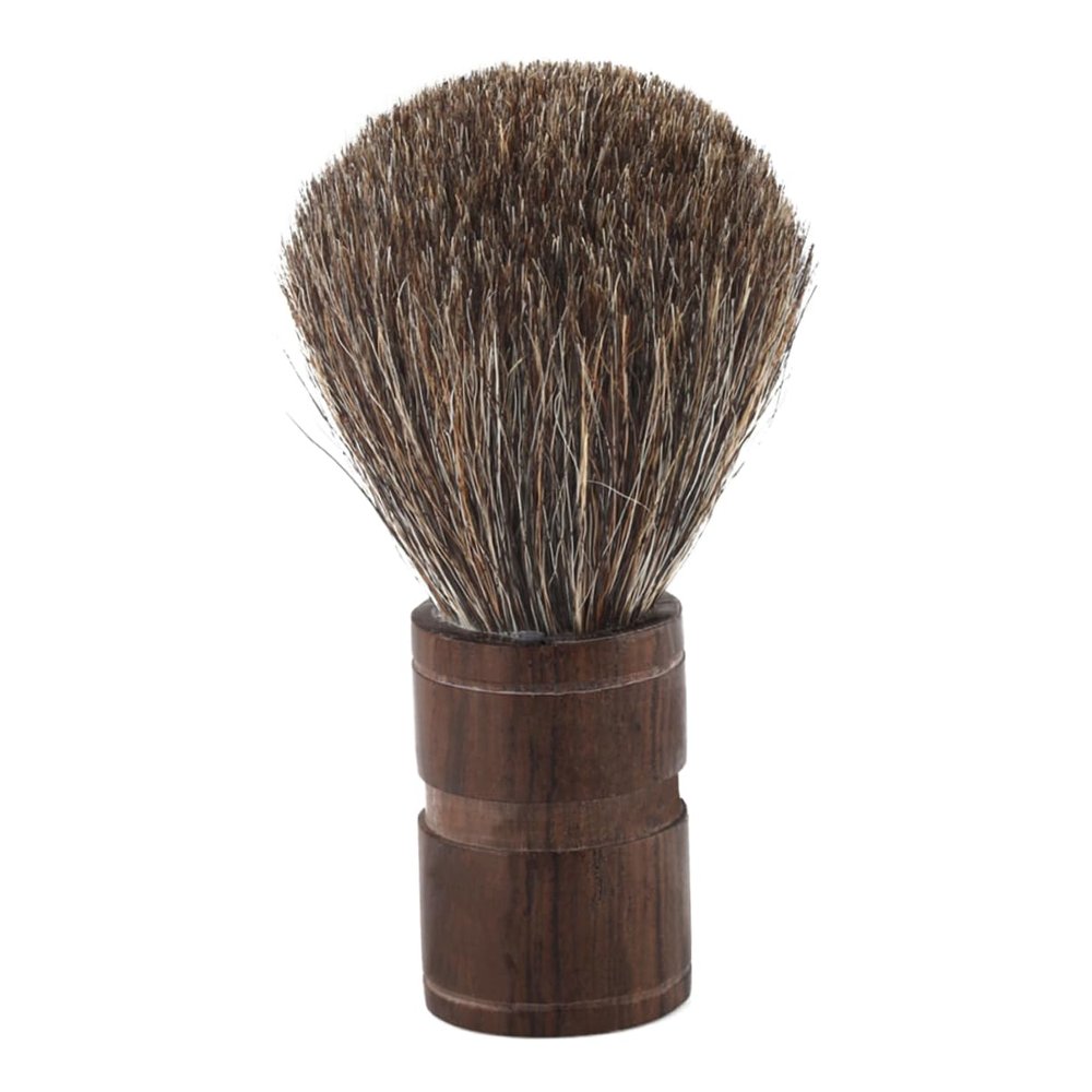 Beavorty Mustache Beard Brush for Men Soft Bristles for Wet Shaving and Facial Care Natural Wooden Handle