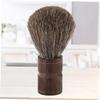 Beavorty Mustache Beard Brush for Men Soft Bristles for Wet Shaving and Facial Care Natural Wooden Handle view 4