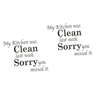 jojofuny 2pcs DIY Removable Vinyl Kitchen Wall Sticker Decal Tile Stickers for Kitchen Decor