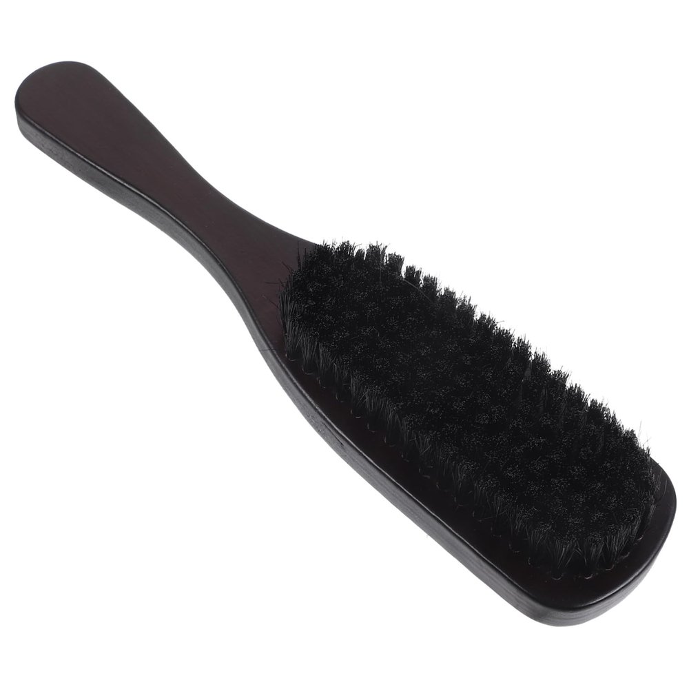 Angoily Boar Bristle Wave Hair Brush for Men Beard Brush Curly Hair Grooming Tool