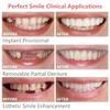 Dazzluxe Upper & Lower Teeth Veneers, 2 Pairs Simulation Braces Snap on Veneers Teeth Smile Fake Teeth Cover Perfect Tooth Whitening False Teeth One Size Temporary Dentures view 2