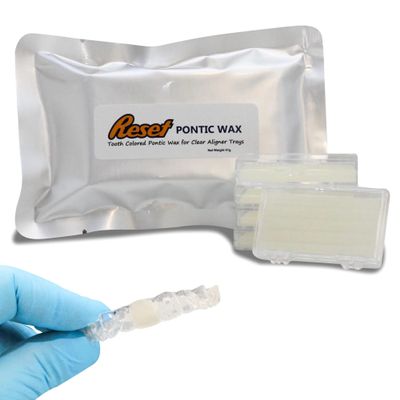 Reset Aligner Pontic Wax | Tooth Colored Temporary Tooth Replacement for Aligner Tray and Retainer - Fill Space of Missing Teeth