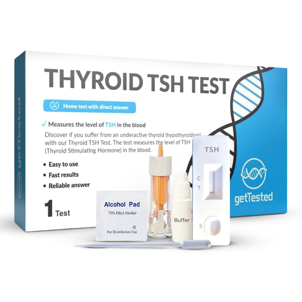 GetTested TSH Thyroid Test Kit  Rapid at-Home Thyroid Testing for TSH Levels  Fast Results  Easy to Use  Accurate and Convenient