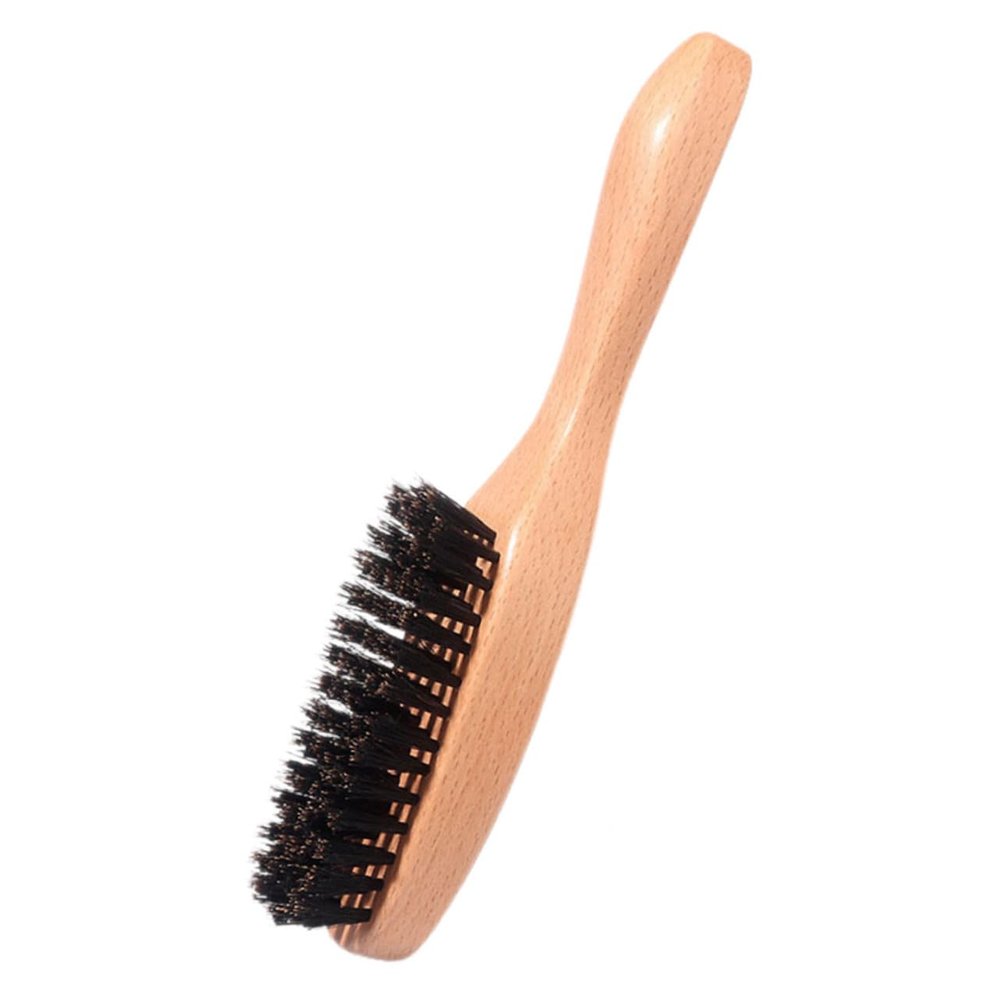 Angoily Wood Handle Beard Grooming Brush for Men Bristles Shaving Brush Vegan Beard Care Tool
